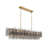 Crystorama - ADD-337-AG-SM - 16 Light Linear Chandelier - Addis - Aged Brass