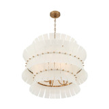 Crystorama - ABI-2005-AG-WH - Eight Light Chandelier - Abigail - Aged Brass