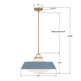 Crystorama - XAN-8009-VG-BL - Three Light Pendant - Xander - Vibrant Gold