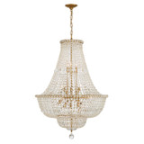 Crystorama - ROS-A1015-AG-CL-MWP - 15 Light Chandelier - Roslyn - Aged Brass