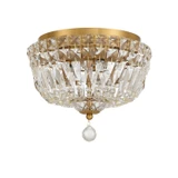 Crystorama - ROS-A1003-AG-CL-MWP - Three Light Flush Mount - Roslyn - Aged Brass
