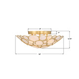 Crystorama - PAL-524-GA - Three Light Semi Flush Mount - Palla - Antique Gold