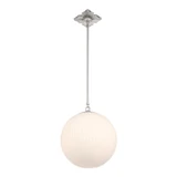 Crystorama - ORY-1007-PN-WH - One Light Pendant - Orly - Polished Nickel