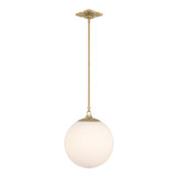 Crystorama - ORY-1007-AG-WH - One Light Pendant - Orly - Aged Brass