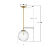 Crystorama - ORY-1007-AG-CL - One Light Pendant - Orly - Aged Brass