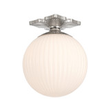 Crystorama - ORY-1003-PN-WH - One Light Semi Flush Mount - Orly - Polished Nickel
