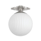 Crystorama - ORY-1003-PN-WH - One Light Semi Flush Mount - Orly - Polished Nickel