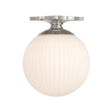 Crystorama - ORY-1003-PN-WH - One Light Semi Flush Mount - Orly - Polished Nickel