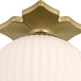 Crystorama - ORY-1003-AG-WH - One Light Semi Flush Mount - Orly - Aged Brass