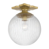 Crystorama - ORY-1003-AG-CL - One Light Semi Flush Mount - Orly - Aged Brass