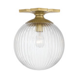 Crystorama - ORY-1003-AG-CL - One Light Semi Flush Mount - Orly - Aged Brass