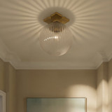 Crystorama - ORY-1003-AG-CL - One Light Semi Flush Mount - Orly - Aged Brass