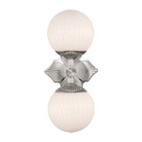 Crystorama - ORY-1002-PN-WH - Two Light Wall Sconce - Orly - Polished Nickel