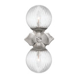 Crystorama - ORY-1002-PN-CL - Two Light Wall Sconce - Orly - Polished Nickel