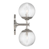 Crystorama - ORY-1002-PN-CL - Two Light Wall Sconce - Orly - Polished Nickel