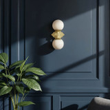 Crystorama - ORY-1002-AG-WH - Two Light Wall Sconce - Orly - Aged Brass