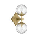 Crystorama - ORY-1002-AG-CL - Two Light Wall Sconce - Orly - Aged Brass