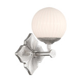 Crystorama - ORY-1001-PN-WH - One Light Wall Sconce - Orly - Polished Nickel