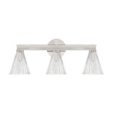 Crystorama - LOT-703-PN - Three Light Bath - Lotus - Polished Nickel