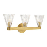 Crystorama - LOT-703-LG - Three Light Bath - Lotus - Luxe Gold