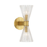 Crystorama - LOT-702-LG - Two Light Wall Sconce - Lotus - Luxe Gold