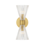 Crystorama - LOT-702-LG - Two Light Wall Sconce - Lotus - Luxe Gold