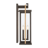 Crystorama - LDL-904-TZ-TG - Four Light Outdoor Wall Sconce - Lendel - Twilight Bronze + Textured Gold