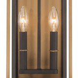 Crystorama - LDL-902-TZ-TG - Two Light Outdoor Wall Sconce - Lendel - Twilight Bronze + Textured Gold