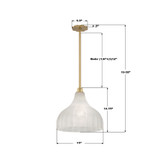 Crystorama - LAY-305-LG - One Light Pendant - Layton - Luxe Gold