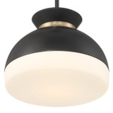 Crystorama - GID-4015-MK-VG - Two Light Pendant - Gidget - Matte Black + Vibrant Gold