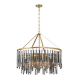 Crystorama - GEM-7005-MG-SS - Nine Light Chandelier - Gemma - Modern Gold