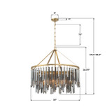 Crystorama - GEM-7005-MG-SS - Nine Light Chandelier - Gemma - Modern Gold