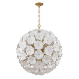 Crystorama - ESM-4009-AG-WH - 12 Light Chandelier - Esme - Aged Brass
