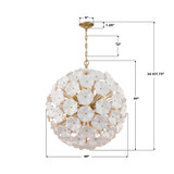 Crystorama - ESM-4009-AG-WH - 12 Light Chandelier - Esme - Aged Brass