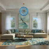 Crystorama - ESM-4009-AG-BL - 12 Light Chandelier - Esme - Aged Brass