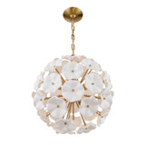Crystorama - ESM-4005-AG-WH - Six Light Chandelier - Esme - Aged Brass