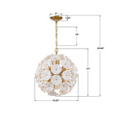 Crystorama - ESM-4005-AG-WH - Six Light Chandelier - Esme - Aged Brass