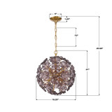 Crystorama - ESM-4005-AG-SM - Six Light Chandelier - Esme - Aged Brass
