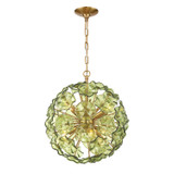 Crystorama - ESM-4005-AG-GR - Six Light Chandelier - Esme - Aged Brass