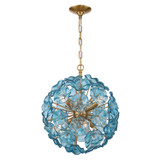 Crystorama - ESM-4005-AG-BL - Six Light Chandelier - Esme - Aged Brass
