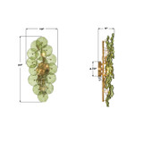 Crystorama - ESM-4001-AG-GR - Four Light Wall Sconce - Esme - Aged Brass