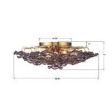 Crystorama - ESM-4000-AG-SM - Six Light Semi Flush Mount - Esme - Aged Brass
