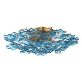 Crystorama - ESM-4000-AG-BL - Six Light Semi Flush Mount - Esme - Aged Brass