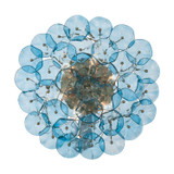 Crystorama - ESM-4000-AG-BL - Six Light Semi Flush Mount - Esme - Aged Brass