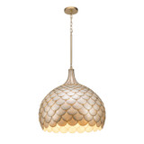 Crystorama - DRB-7005-SG - Five Light Pendant - Darby - Soft Gold