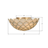 Crystorama - DRB-7000-SG - Three Light Semi Flush Mount - Darby - Soft Gold