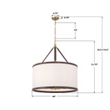 Crystorama - CAL-2408-LG - Eight Light Pendant - Callahan - Luxe Gold
