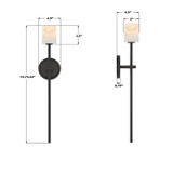 Crystorama - ARA-10261-MK-ST - LED Wall Sconce - Aragon - Matte Black