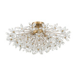 Crystorama - ADL-500-AG-CL - Four Light Semi Flush Mount - Adley - Aged Brass