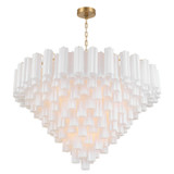 Crystorama - ADD-327-AG-WH - 28 Light Chandelier - Addis - Aged Brass